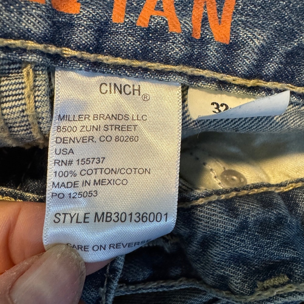 NEW Cinch Ian Slim Bootcut Jeans Men's 32X36 Indigo Landman Yellowstone Cowboy - Picture 5 of 10